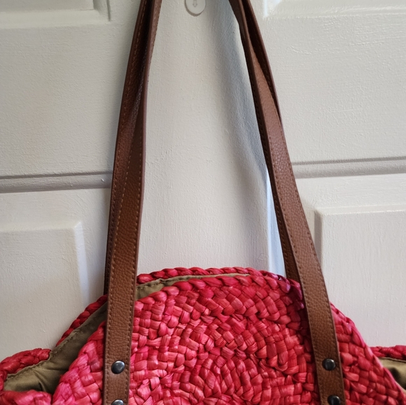 Lucky brand straw basket weave circular purse - Picture 8 of 10